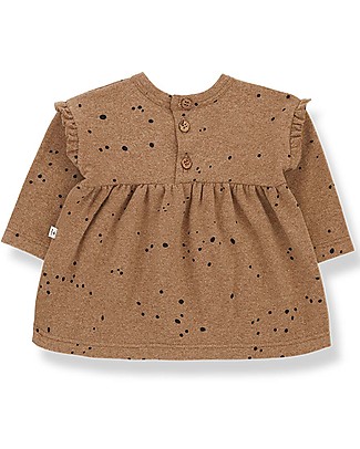 1 + in the family Aitana Long Sleeve Dress with Small Irregular Dots - Brandy Dresses_