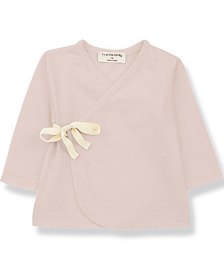 1 + in the family Babette Baby Crossover Top - Nude - Organic Cotton GOTS Long Sleeves Tops