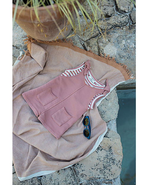 1 + in the family Bows Overall - Cedar - Cotton Dungarees