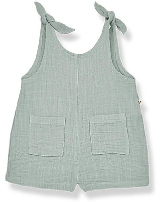 1 + in the family Cesca Romper with Knots - Pool - 100% Cotton Dungarees