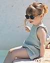 1 + in the family Cesca Romper with Knots - Pool - 100% Cotton Dungarees