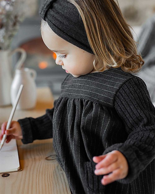 1 + in the family Cissy Pinstripe Jersey Dress - Charcoal Dresses_