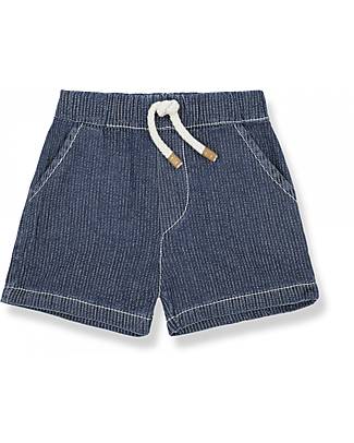 1 + in the family Denim Bermuda - Dark Blue - 100% Cotton Shorts
