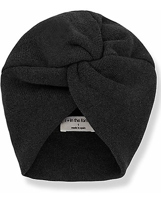 1 + in the family Dora Turban Hat - Extra Soft Recycled Fleece - Charcoal Winter Hats