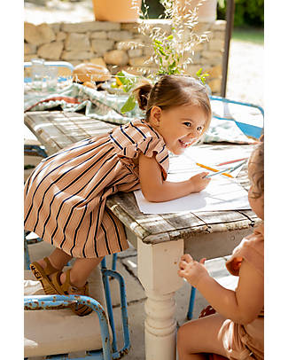 1 + in the family Dress With Volant - Rose and Blue - Cotton Dresses_