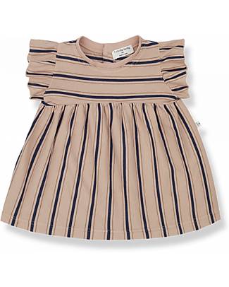 1 + in the family Dress With Volant - Rose and Blue - Cotton Dresses_
