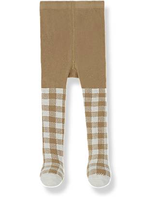 1 + in the family Eira Footed Tights - Caramel - Warm Stretch Cotton Tights