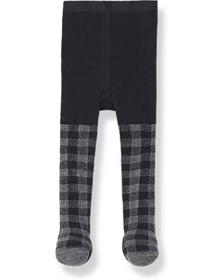 1 + in the family Eira Footed Tights - Navy Blue - Warm Stretch Cotton Tights