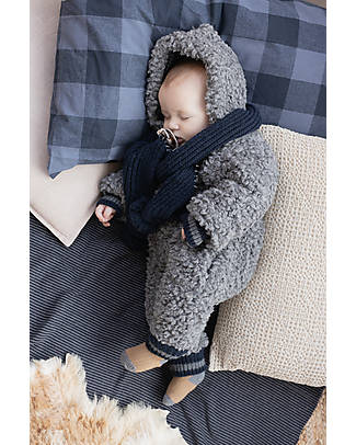 1 + in the family Eneko Hooded Polar Suit - Grey - Softness and Warmth! Snowsuits
