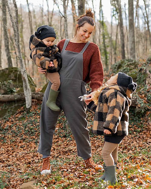 1 + in the family Eugene Hooded Double-breasted Fur Faux Coat - Brandy Coats