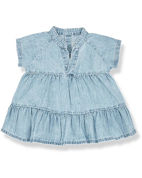 1 + in the family Karen Dress - Washed Light Denim Dresses_