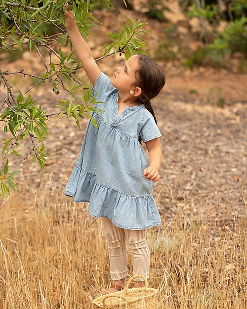 1 + in the family Karen Dress - Washed Light Denim Dresses_