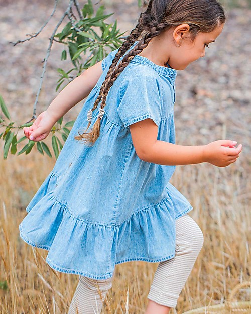 1 + in the family Karen Dress - Washed Light Denim Dresses_