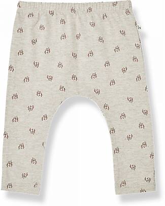 Lil Atelier Baby Leggings - Fog Floral Print - Cotton and Lyocell TENCEL  unisex (bambini)