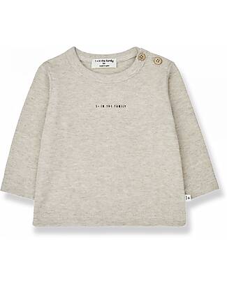 1 + in the family Logo Long Sleeved Shirt - Oatmeal - Cotton Jersey Long Sleeves Tops