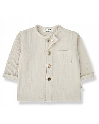 1 + in the family Long Sleeved Shirt - Off White - 100% Cotton Shirts And Blouses