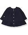 1 + in the family Long Sleeves Dress - Navy Blue - Soft Recycled Fleece Dresses_