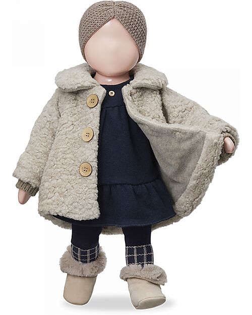 1 + in the family Long Sleeves Dress - Navy Blue - Soft Recycled Fleece Dresses_