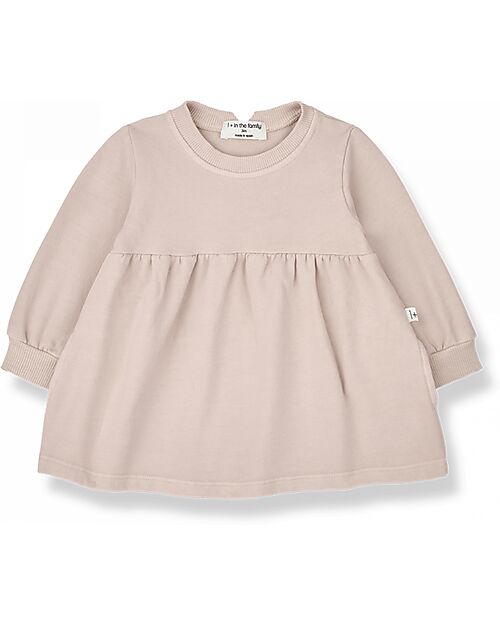 1 + in the family Long Sleeves Dress - Nude - Garment Dyed Soft Cotton Dresses_