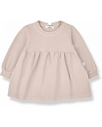 1 + in the family Long Sleeves Dress - Nude - Garment Dyed Soft Cotton Dresses_