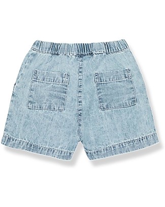 1 + in the family Matt Bermuda Shorts - Washed Light Denim Shorts