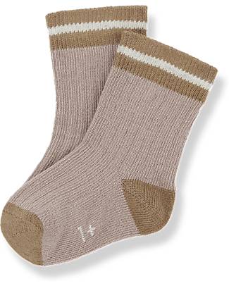1 + in the family Mei Socks - Rose - Ribbed Stretch Cotton Socks