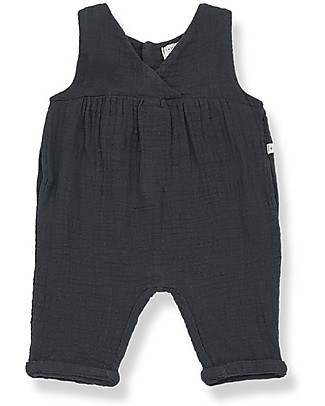 1 + in the family Milena Jumpsuit - Graphite - 100% Cotton Dungarees