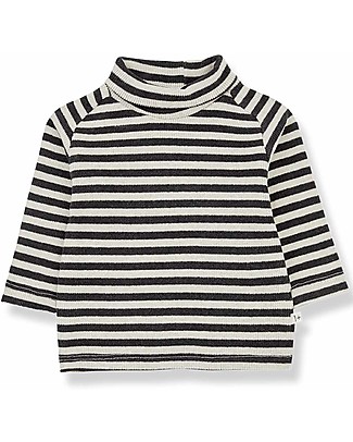 1 + in the family Olivia Striped Turtleneck with Long Sleeves - Alabaster Long Sleeves Tops