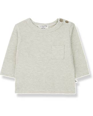 1 + in the family Oriol Long Sleeve T-Shirt - Oatmeal - Cotton Jersey Long Sleeves Tops