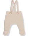 1 + in the family Remi Baby Overall with Feet - Cream - Super Soft Dungarees