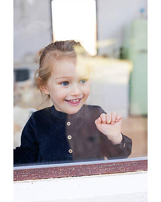 1 + in the family Rosario Dress - Navy Blue - Soft Cotton Micro-Corduroy Dresses_