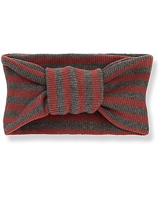 1 + in the family Ruth Striped Headband - Brick Occasion Wear