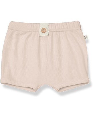 1 + in the family Sebastian Light Rib Bloomers - Blush - Elasticated Cotton Shorts