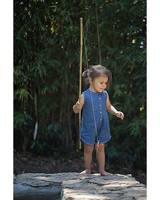 1 + in the family Short Overall - Dark Denim - 100% Cotton Short Rompers