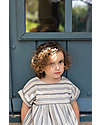 1 + in the family Short Sleeved Striped Dress - Off White and Blue - Cotton Dresses_