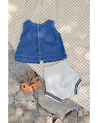 1 + in the family Sleeveless Jeans Blouse - 100% Cotton Bluse