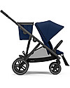 Gazelle S Stroller - Black/Navy Blue - From Single to Double!