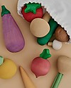Wooden Set - Colored Vegetables - Handmade Educational Toy to Stimulate your Baby