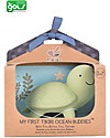 3-in-1 Rattle, Teether, Bath Toy - Turtle, Ocean Buddies, Gift Box - 100% Natural Rubber