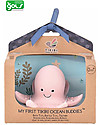 3-in-1 Rattle, Teether, Bath Toy - Octopus, Ocean Buddies, Gift Box - 100% Natural Rubber