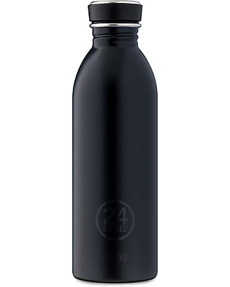 24Bottles Stainless Steel Urban Bottle 500 ml - Black Metal Bottles