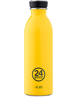24Bottles Stainless Steel Urban Bottle 500 ml - Taxi Yellow Metal Bottles