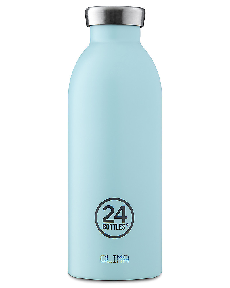 24Bottles Thermal Stainless Steel Clima Bottle 500 ml - Cloud Blue unisex  (bambini)