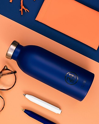 24Bottles Thermal Stainless Steel Clima Bottle, 500 ml - Gold Blue Thermos Bottles