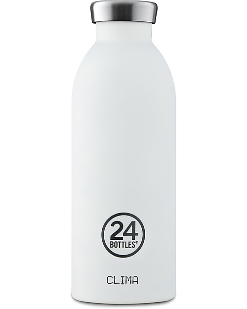 24Bottles Thermal Stainless Steel Clima Bottle 500 ml Ice White unisex bambini