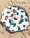 3 Sprouts 2-in-1 Play Mat Bag 100% Cotton Canvas, Whale - 112 cm diameter Storage Bag and Playmat