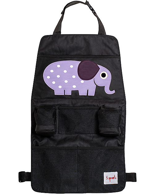 3 Sprouts Backseat Organizer, Elephant - Universal, 56 x 33 cm Car Seat Accessories