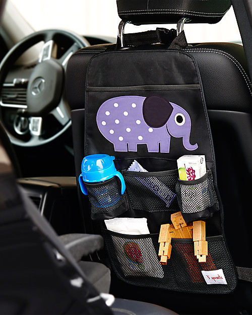 3 Sprouts Backseat Organizer, Elephant - Universal, 56 x 33 cm Car Seat Accessories