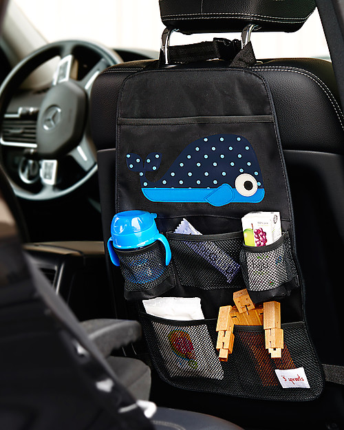 3 Sprouts Backseat Organizer, Whale - Universal, 56 x 33 cm Car Seat Accessories