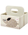 3 Sprouts Diaper Caddy - Beige Rabbit - Cotton Canvas Storage organisers